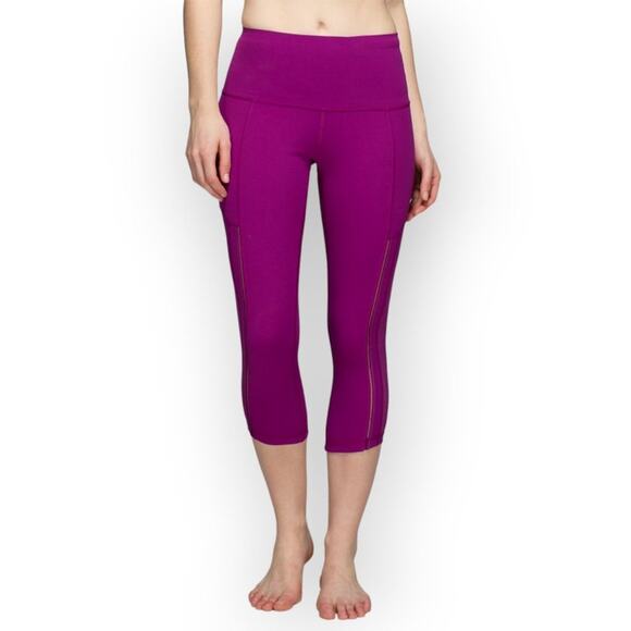 Lululemon Hot To Street Crop Legging SIZE 4 Regal Plum Full-On Luxtreme Mesh - Picture 1 of 13